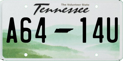 TN license plate A6414U
