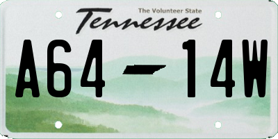 TN license plate A6414W