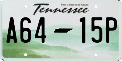 TN license plate A6415P