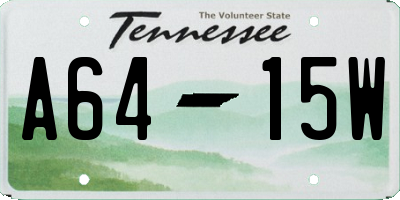 TN license plate A6415W