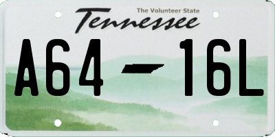 TN license plate A6416L