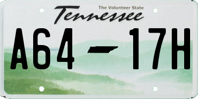 TN license plate A6417H