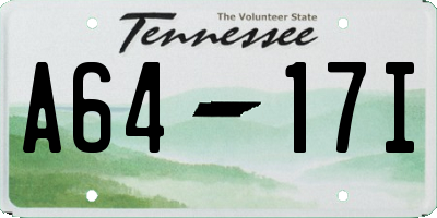 TN license plate A6417I