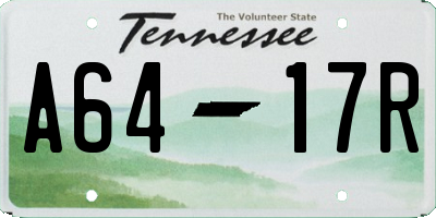 TN license plate A6417R
