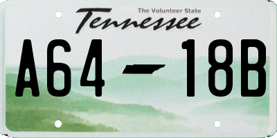TN license plate A6418B