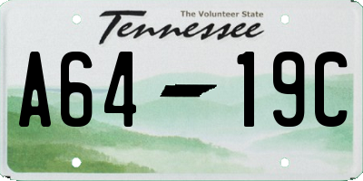 TN license plate A6419C