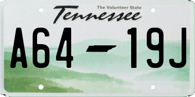 TN license plate A6419J