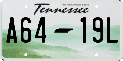 TN license plate A6419L