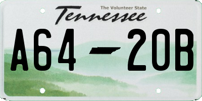 TN license plate A6420B