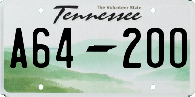 TN license plate A6420O