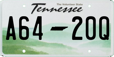 TN license plate A6420Q