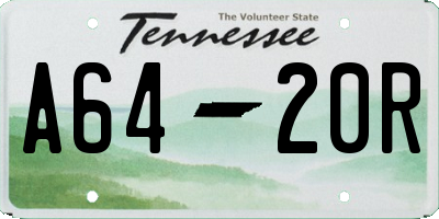 TN license plate A6420R
