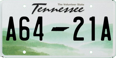 TN license plate A6421A