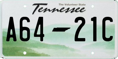 TN license plate A6421C