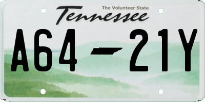 TN license plate A6421Y