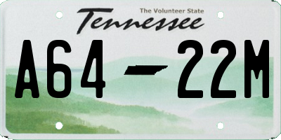 TN license plate A6422M