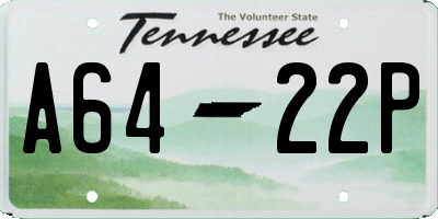 TN license plate A6422P