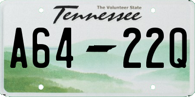 TN license plate A6422Q