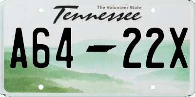 TN license plate A6422X
