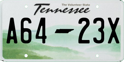 TN license plate A6423X