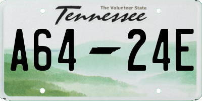 TN license plate A6424E