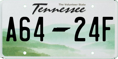 TN license plate A6424F