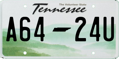 TN license plate A6424U