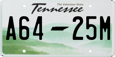 TN license plate A6425M