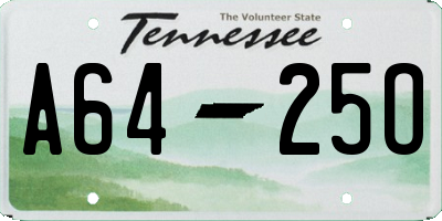 TN license plate A6425O