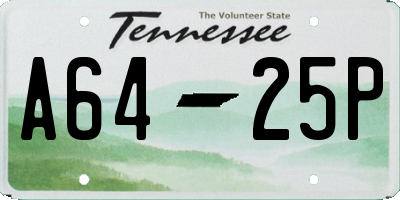 TN license plate A6425P