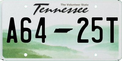 TN license plate A6425T