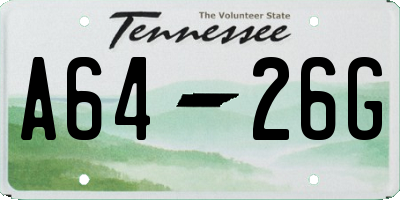 TN license plate A6426G