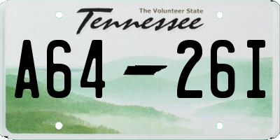 TN license plate A6426I