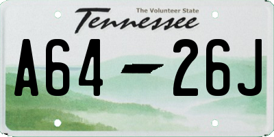 TN license plate A6426J