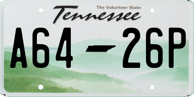 TN license plate A6426P