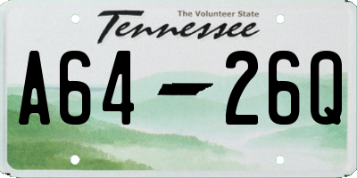 TN license plate A6426Q