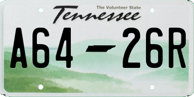 TN license plate A6426R