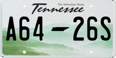 TN license plate A6426S