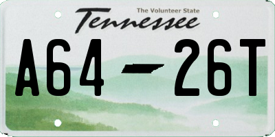 TN license plate A6426T