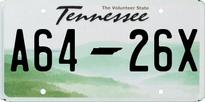 TN license plate A6426X