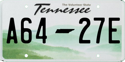 TN license plate A6427E