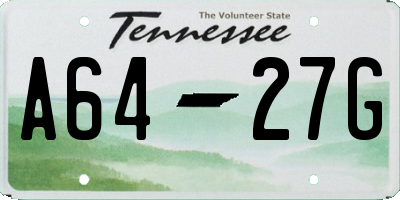 TN license plate A6427G