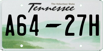 TN license plate A6427H