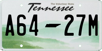 TN license plate A6427M