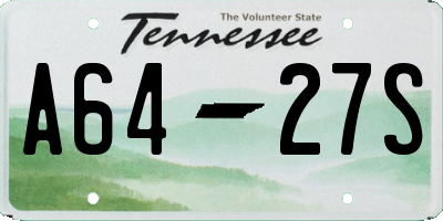 TN license plate A6427S