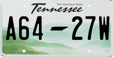 TN license plate A6427W