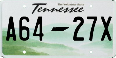 TN license plate A6427X