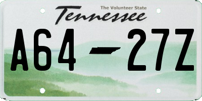 TN license plate A6427Z