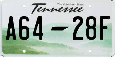 TN license plate A6428F
