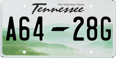 TN license plate A6428G